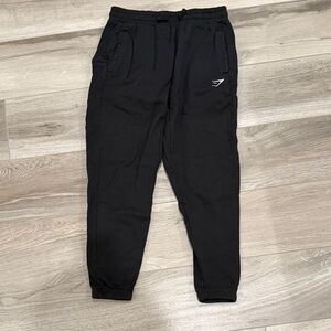 Gymshark men’s zipper side pocket sweatpants black size medium